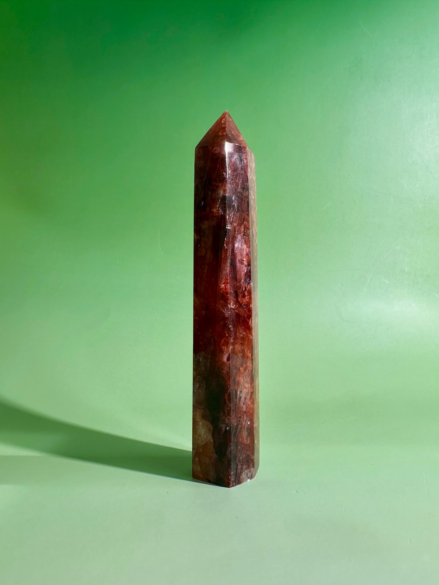 Fire Quartz Tower – Option A | Confidence, Grounding & Focus Energy