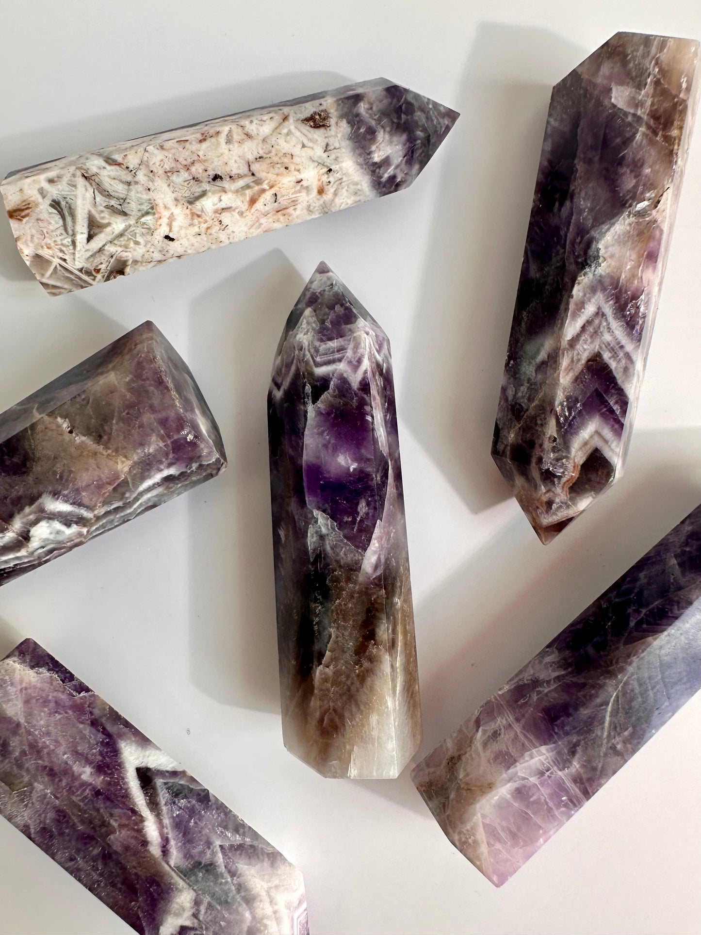 Small Chevron Amethyst Tower