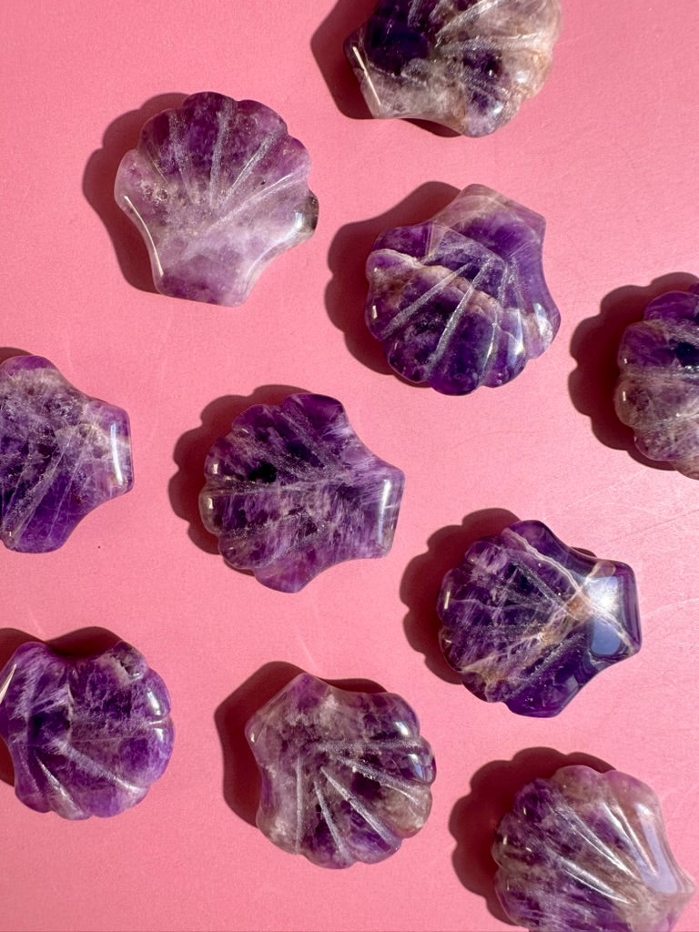 Small Amethyst Shell | Purple Crystal Carving
