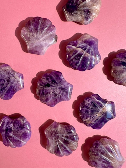 Small Amethyst Shell | Purple Crystal Carving
