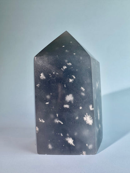 Large Peruvian Snowflake Angelite Tower - B