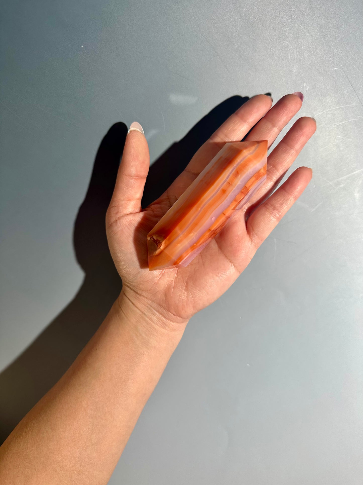 Carnelian Double Terminated Point – Option A | Courage, Vitality & Motivation Energy