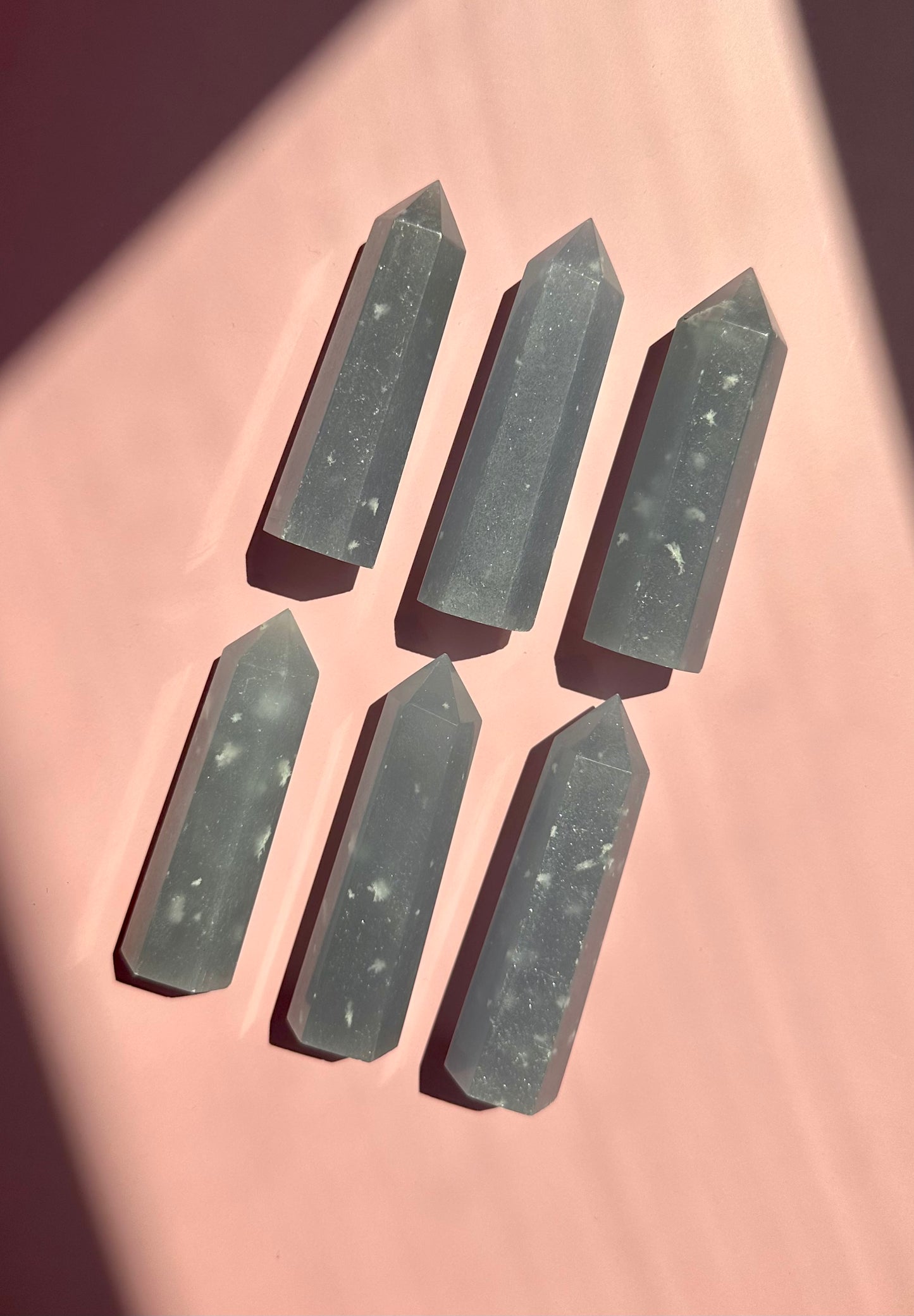 Small Peruvian Snowflake Angelite Tower