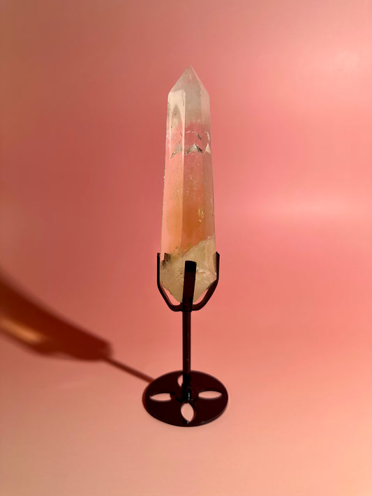 Citrine Polished Point on Stand – Option B | Prosperity, Confidence & Positive Energy