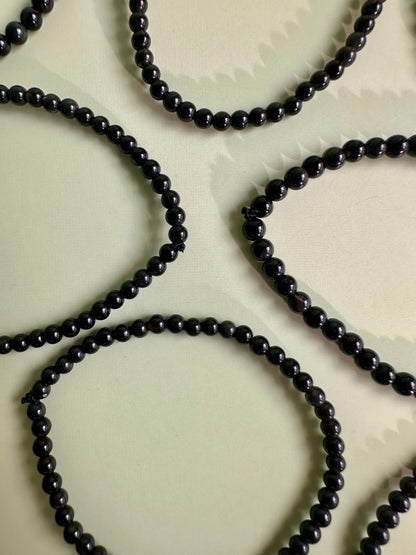 4mm Goldsheen Obsidian Beaded Bracelet
