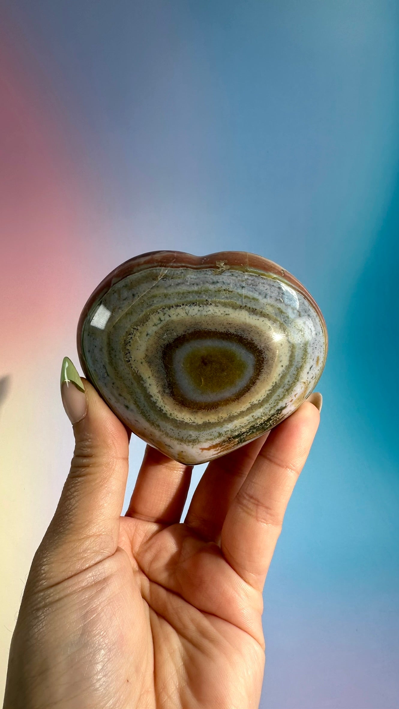 Perfectly Imperfect Polychrome Jasper Heart Misfit – Option B