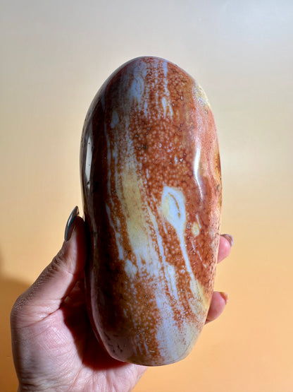 Orange & Peach Ocean Jasper Standing Freeform | One of a Kind Joy, Renewal & Collector Crystal