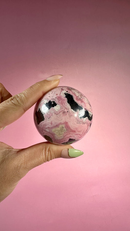 Peruvian Rhodonite Sphere – Option B