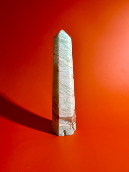 Caribbean Calcite Tower – Option E | Collector Statement Crystal, Dreamwork & Tranquility