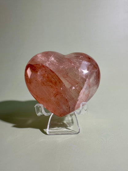 Fire Quartz Heart – Option B | Confidence, Focus & Grounding Crystal