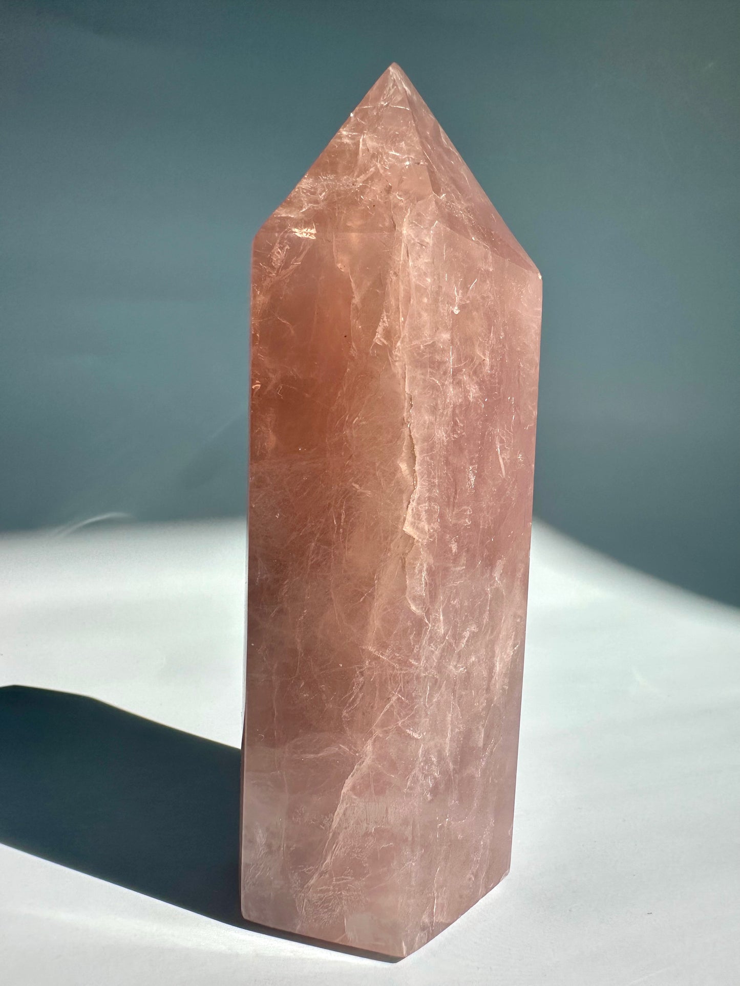 Large Rose Quartz Tower - A