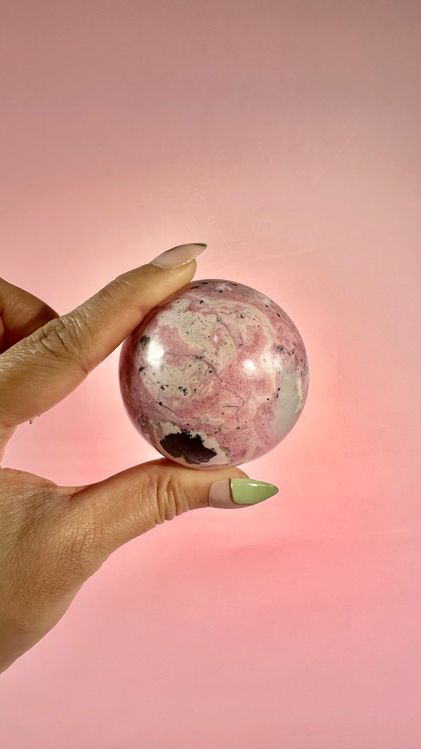 Peruvian Rhodonite Sphere – Option C