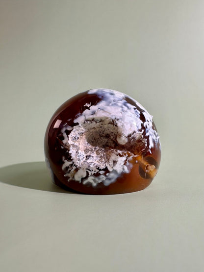 Carnelian Orca Agate Standing Freeform – Option A | Courage, Grounding & Collector Crystal