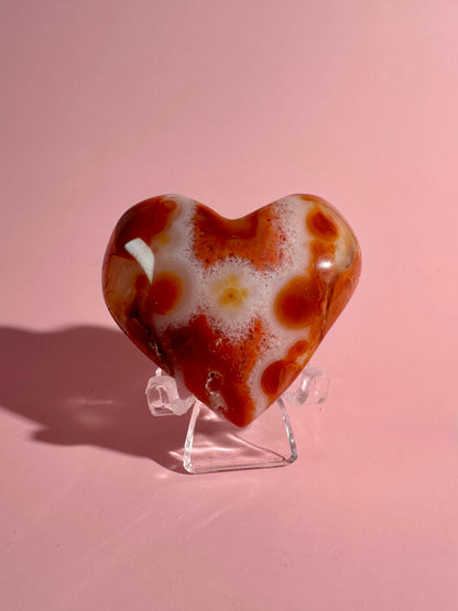 Small Carnelian Heart Option A | Courage, Confidence & Love Crystal