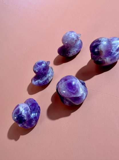 Dream Amethyst Duck | Purple Crystal Carving