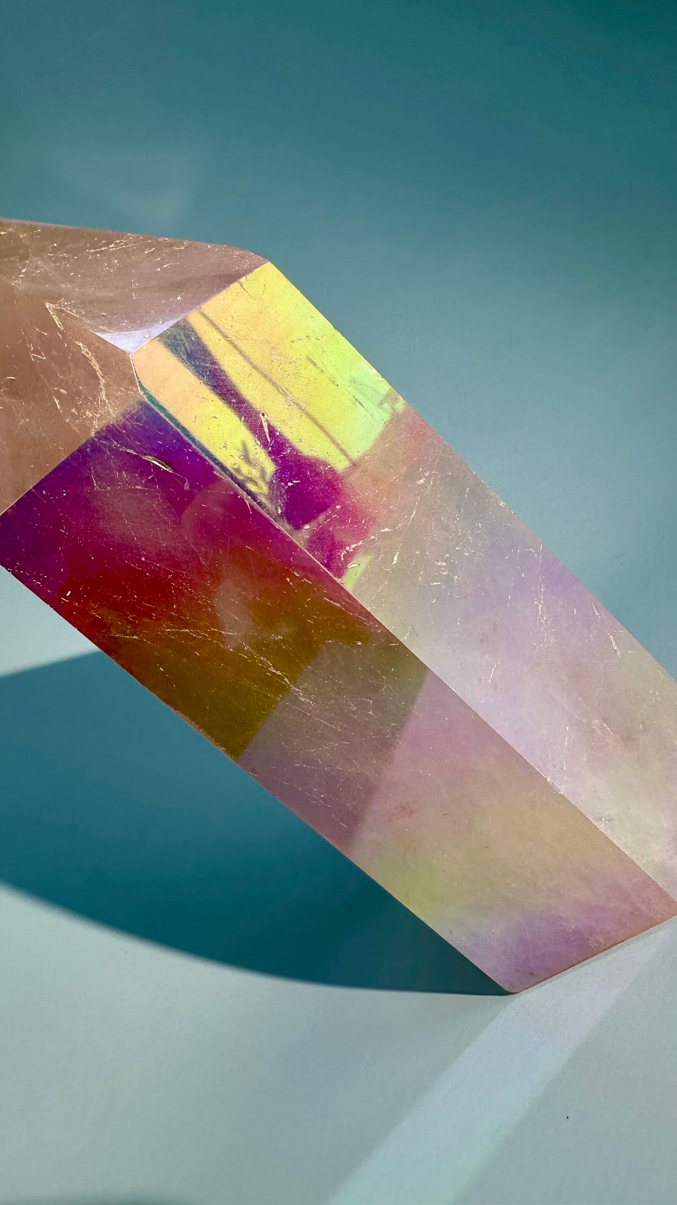 Aura Rose Quartz Tower – Option A (Small)