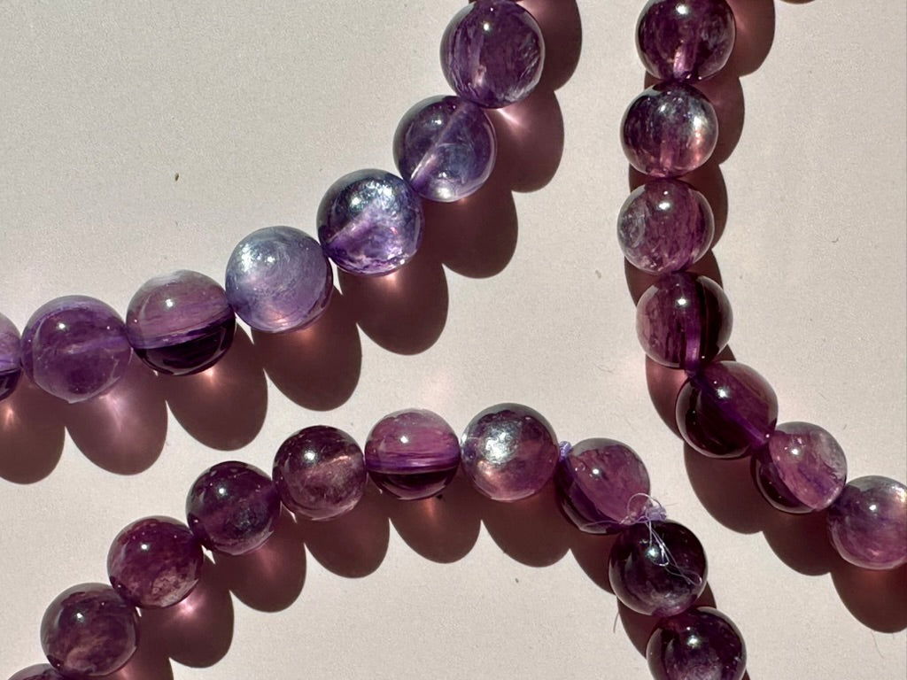 7mm HQ Lepidolite Purple Mica Bracelet