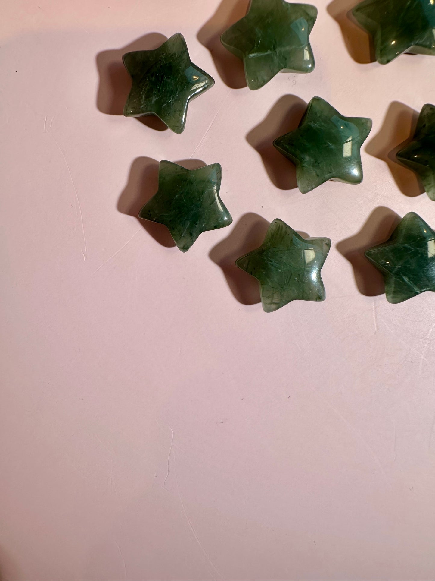 Mini Green Strawberry Quartz Star