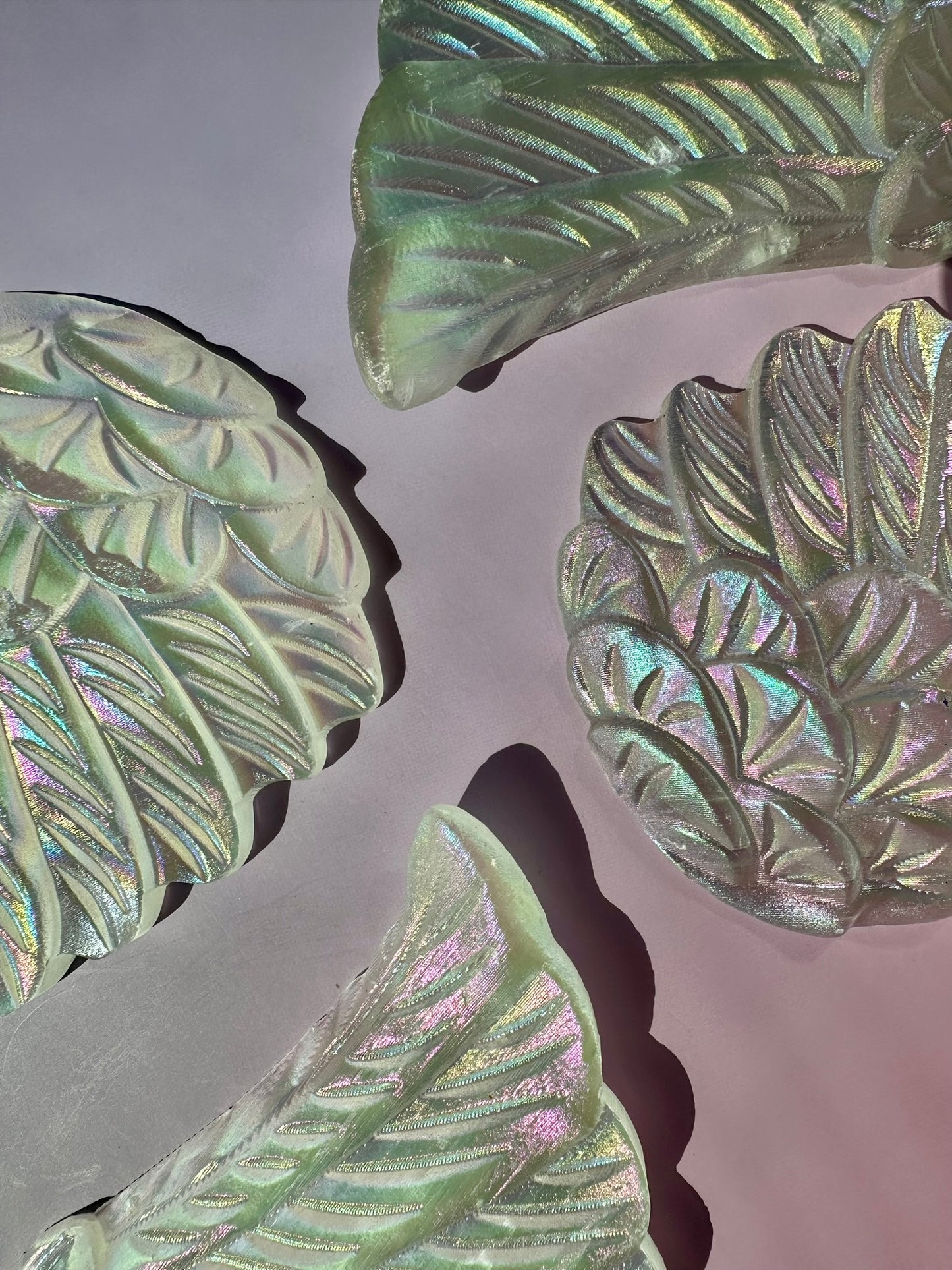 Large Aura Satin Spar (Selenite) Angel Wing Pair on Gold Stand | Statement Angelic & Cleansing Energy