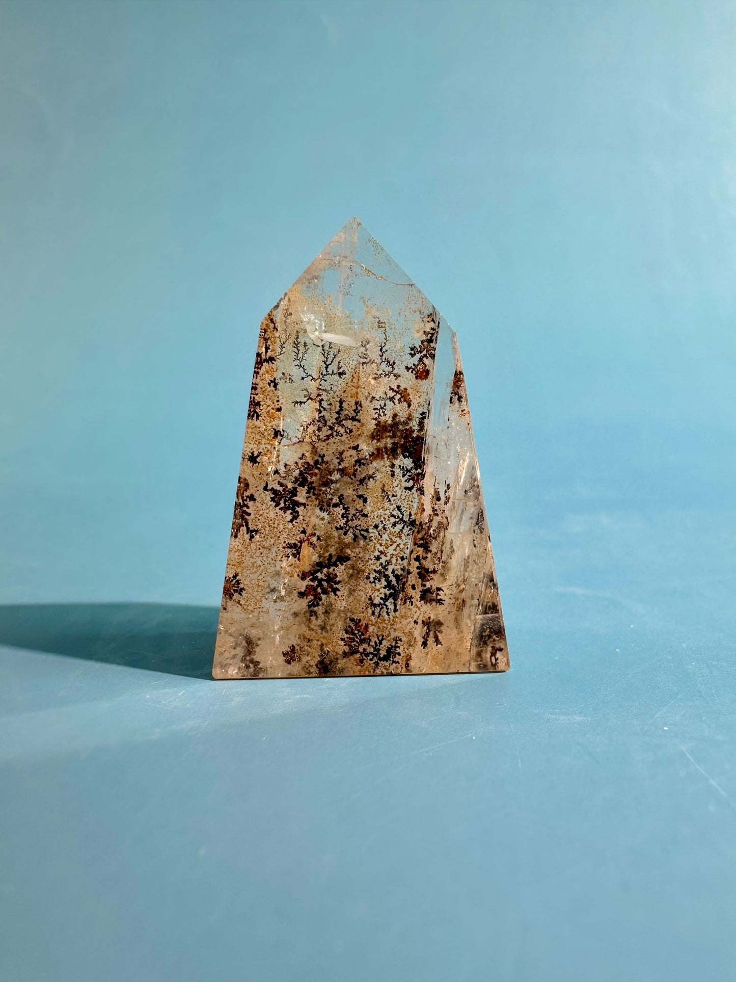 Dendritic Quartz Tower – Option A | Growth, Clarity & Grounding Energy