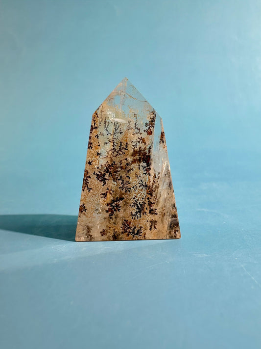 Dendritic Quartz Tower – Option A | Growth, Clarity & Grounding Energy