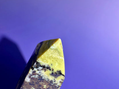 Perfectly Imperfect Serpentine with Pyrite Tower (Peru) Option A Misfit | Chipped Tip | Grounding Crystal