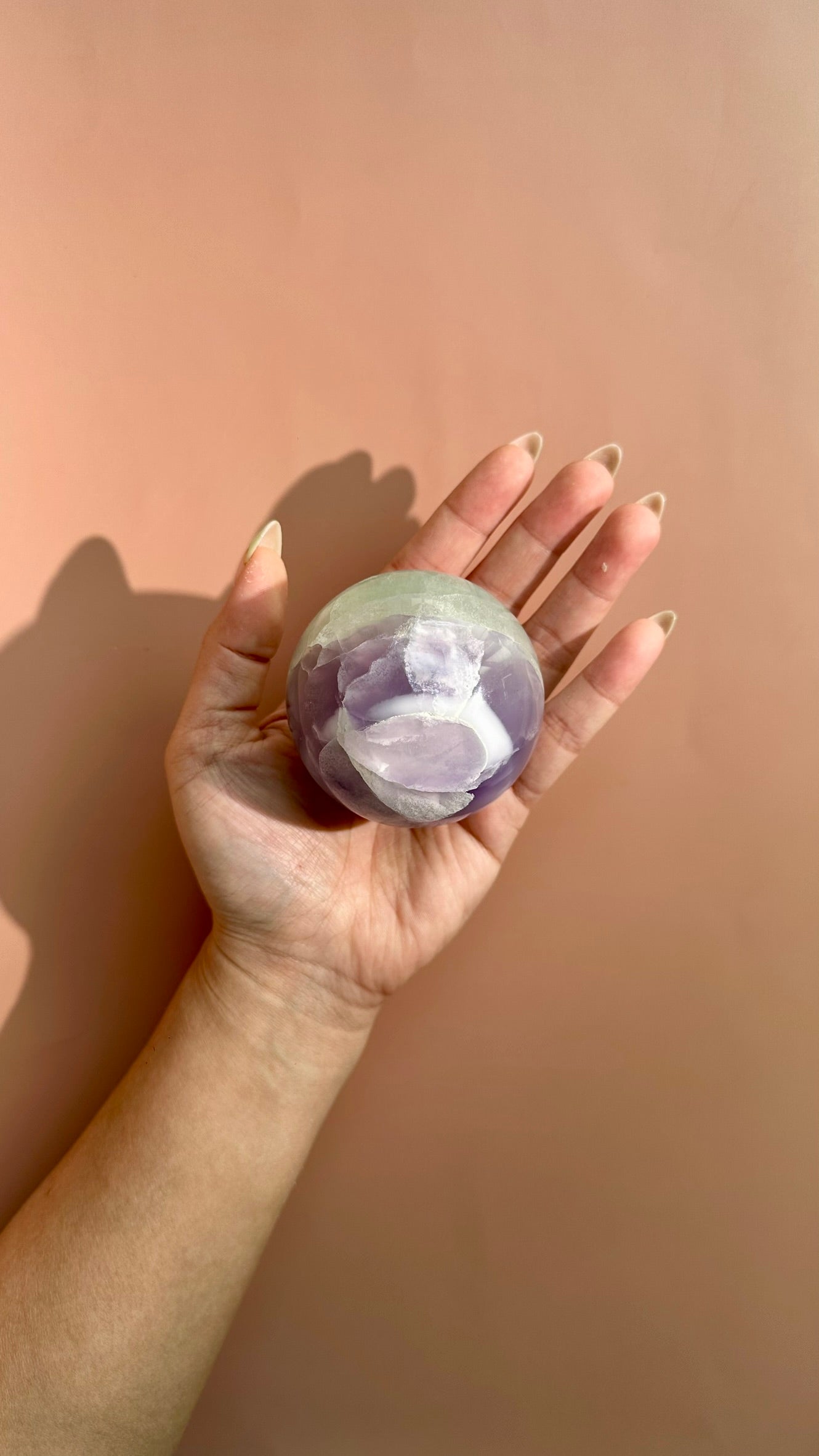 Lavender Green Fluorite Sphere – Option A