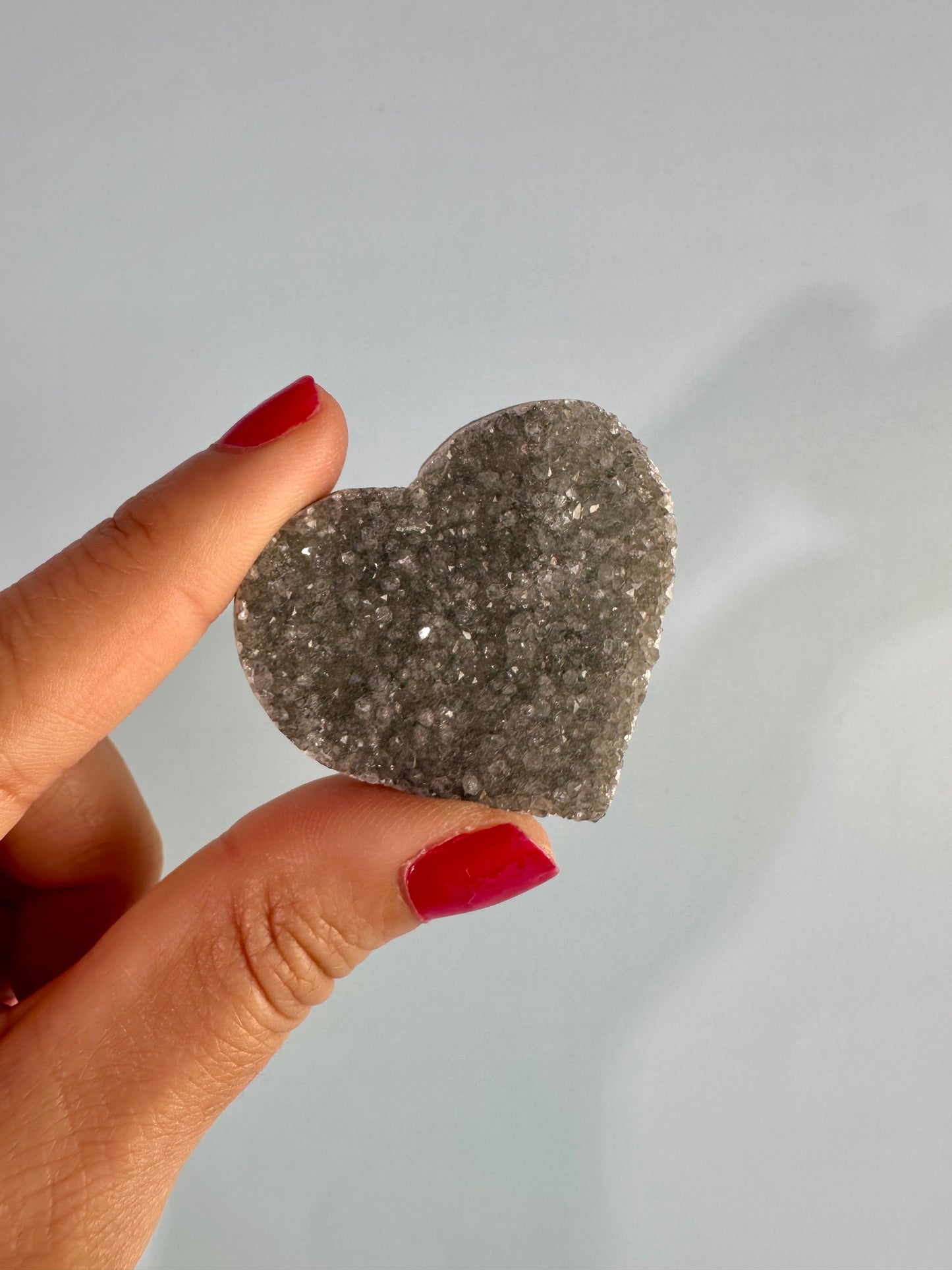 Small Druzy Amethyst Heart - D