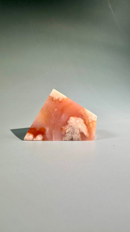 Pink Carnelian Flower Agate Gusher – Option A