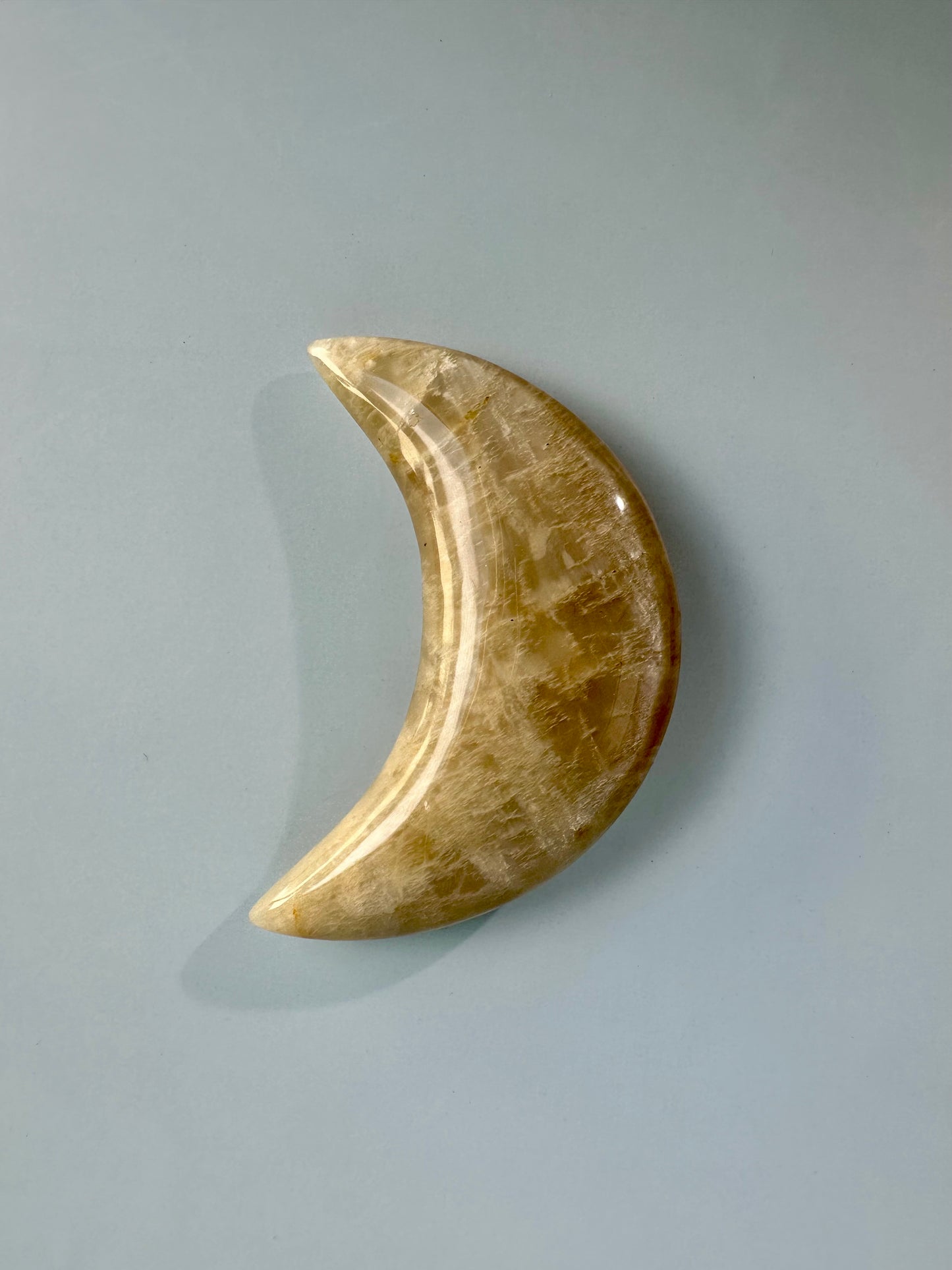 Extra Large Moonstone Crescent Moon - B