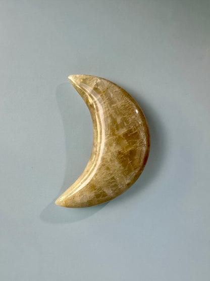 Extra Large Moonstone Crescent Moon - B