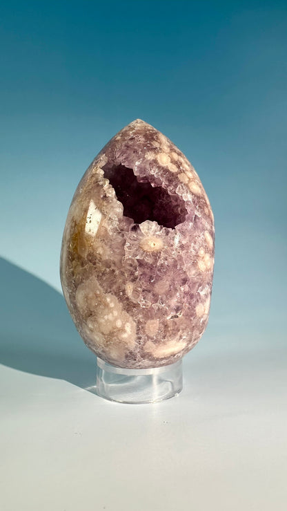 Pink Amethyst Druzy Egg