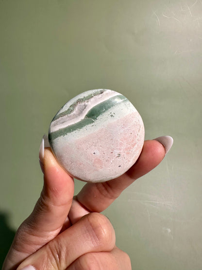 Unicorn Jasper Round Flat Palm