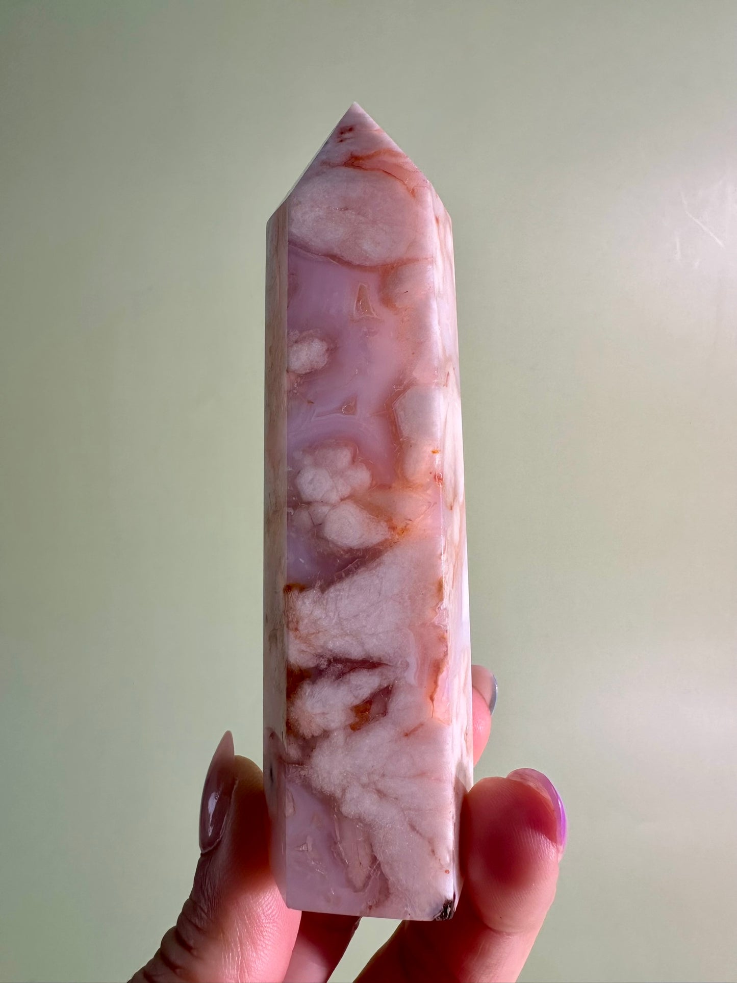 Carnelian Flower Agate Tower Option F | Motivation, Courage & Blooming Potential Crystal