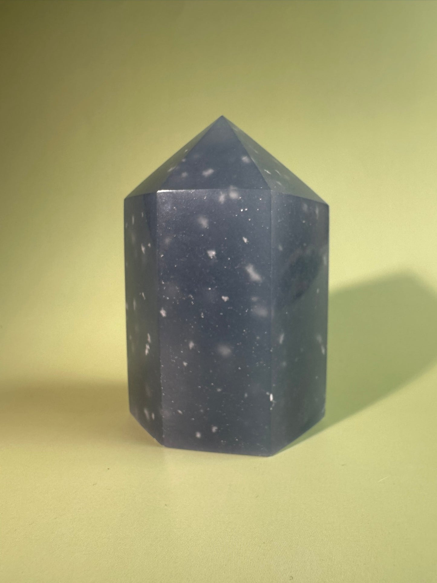 Large Peruvian Snowflake Angelite Tower - C