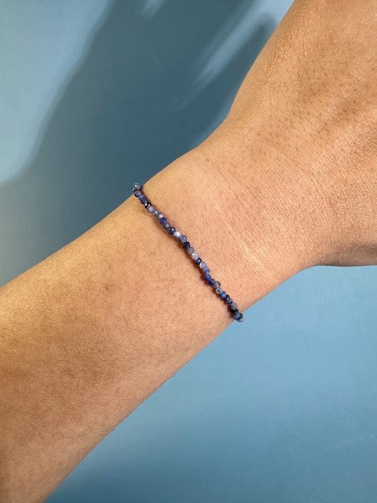 2mm Sodalite Adjustable Beaded Bracelet