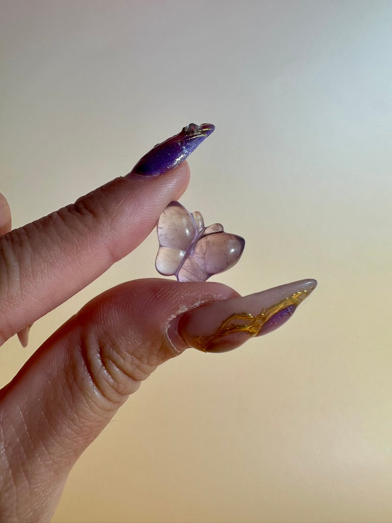 Mini Amethyst Butterfly | Purple Crystal Carving