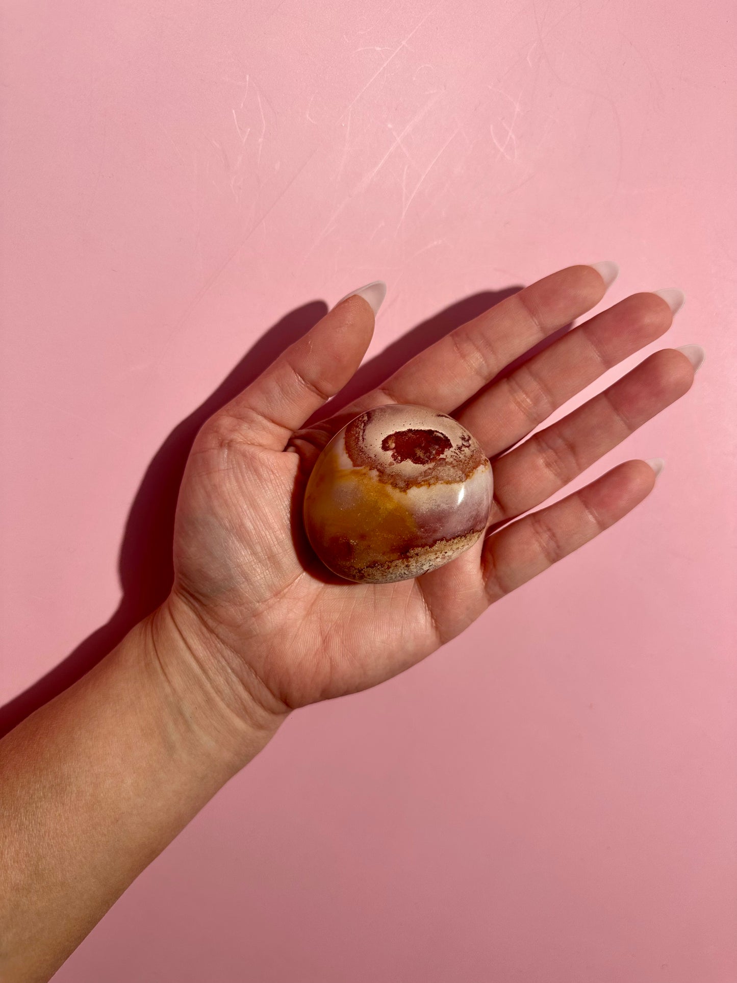 Polychrome Jasper Palm Stone – Option A