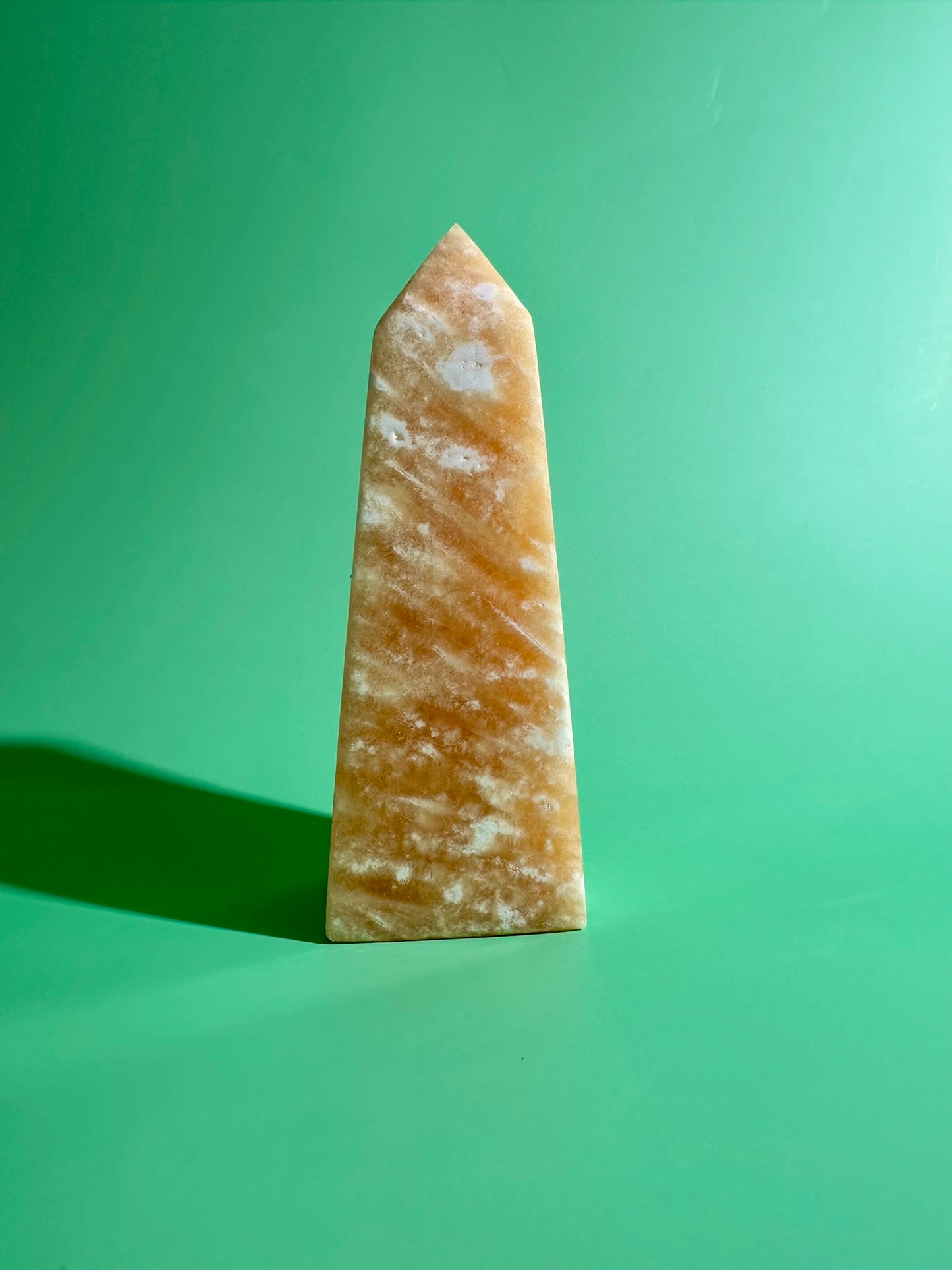 Orange Calcite Tower – Option C | Collector Crystal, Abundance & Creative Energy