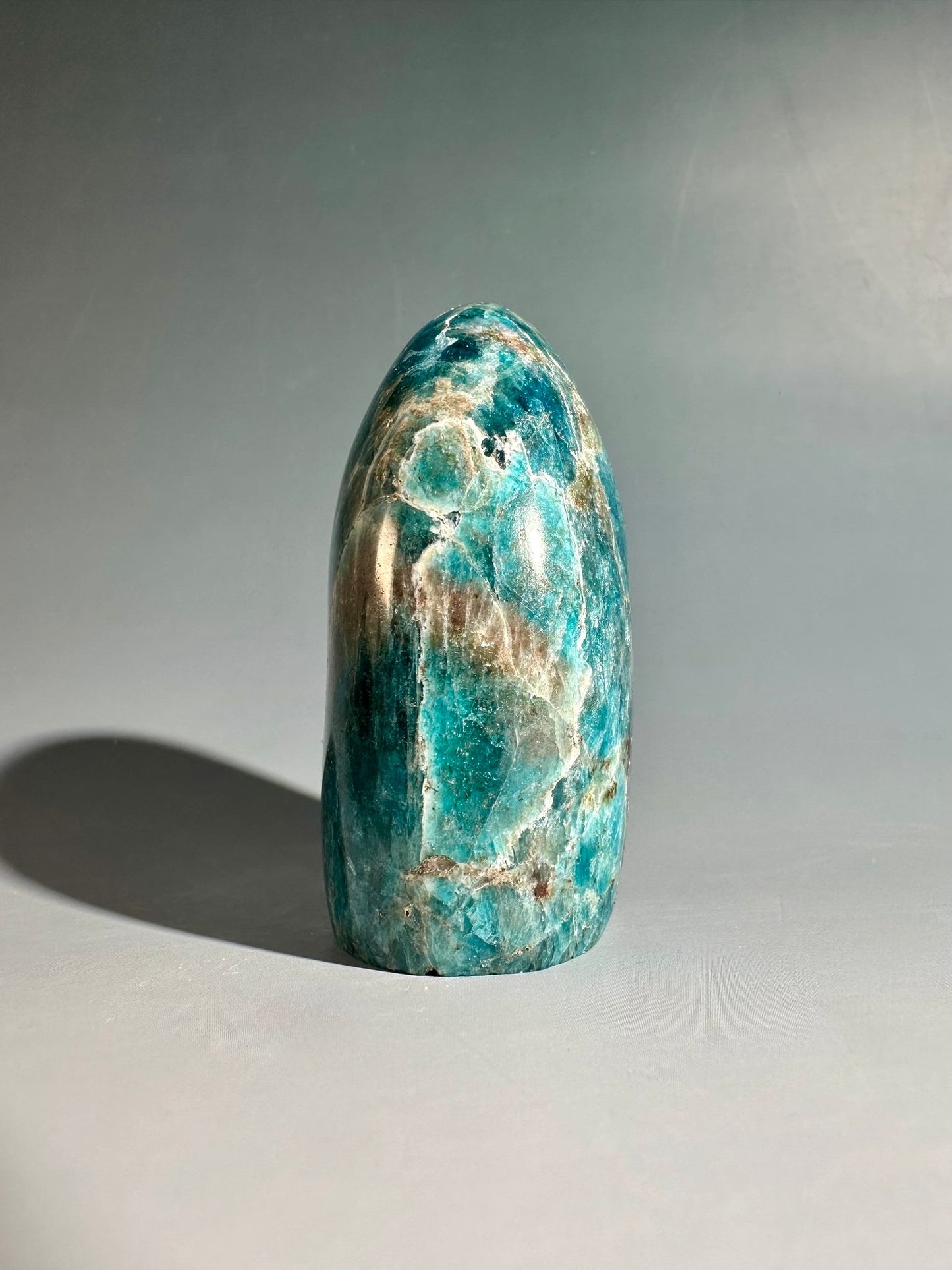 Blue Apatite Standing Freeform – Option A | Clarity, Communication & Inspiration Crystal