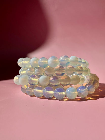 8mm Opalite Beaded Bracelet