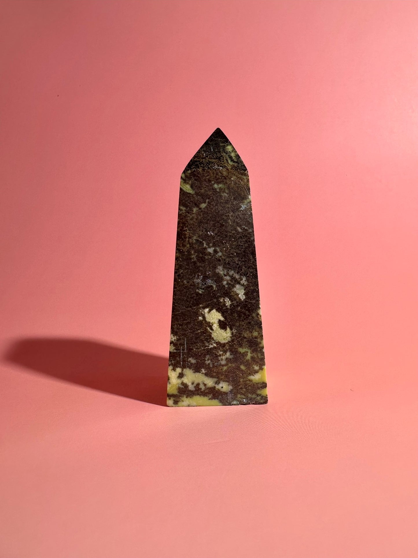Serpentine with Pyrite Tower (Peru) Option B | Grounding, Abundance & Protection Crystal