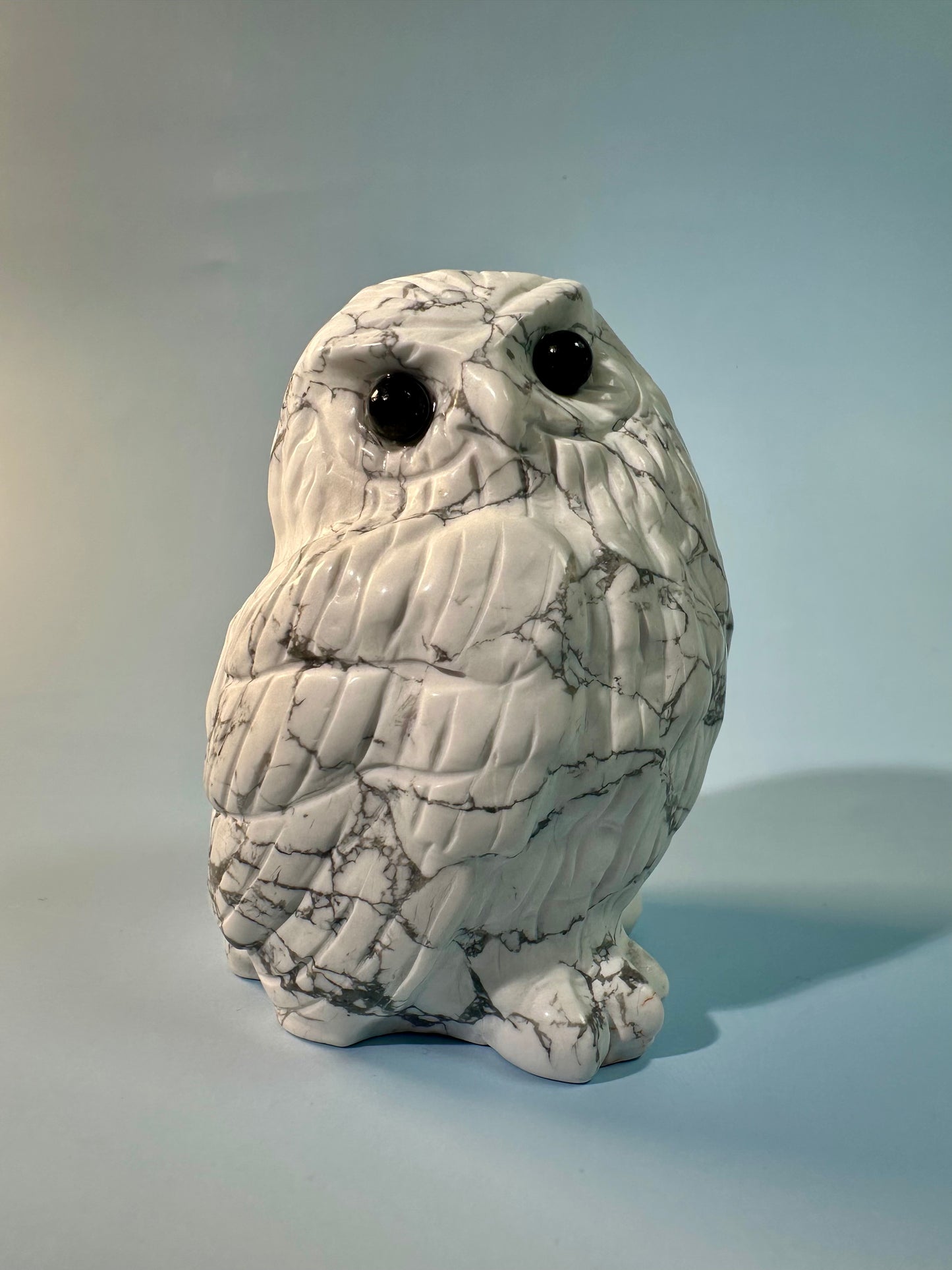 Howlite Owl Carving