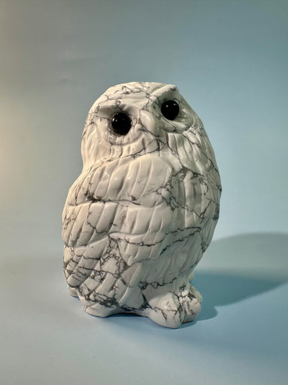 Howlite Owl Carving
