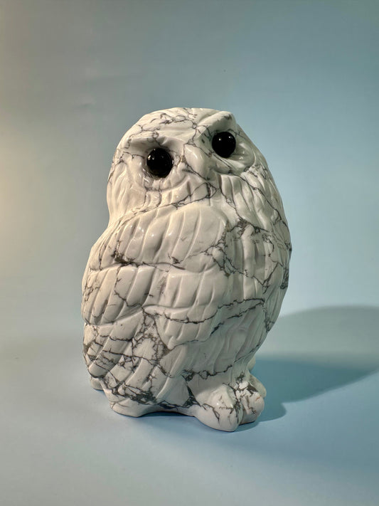Howlite Owl Carving