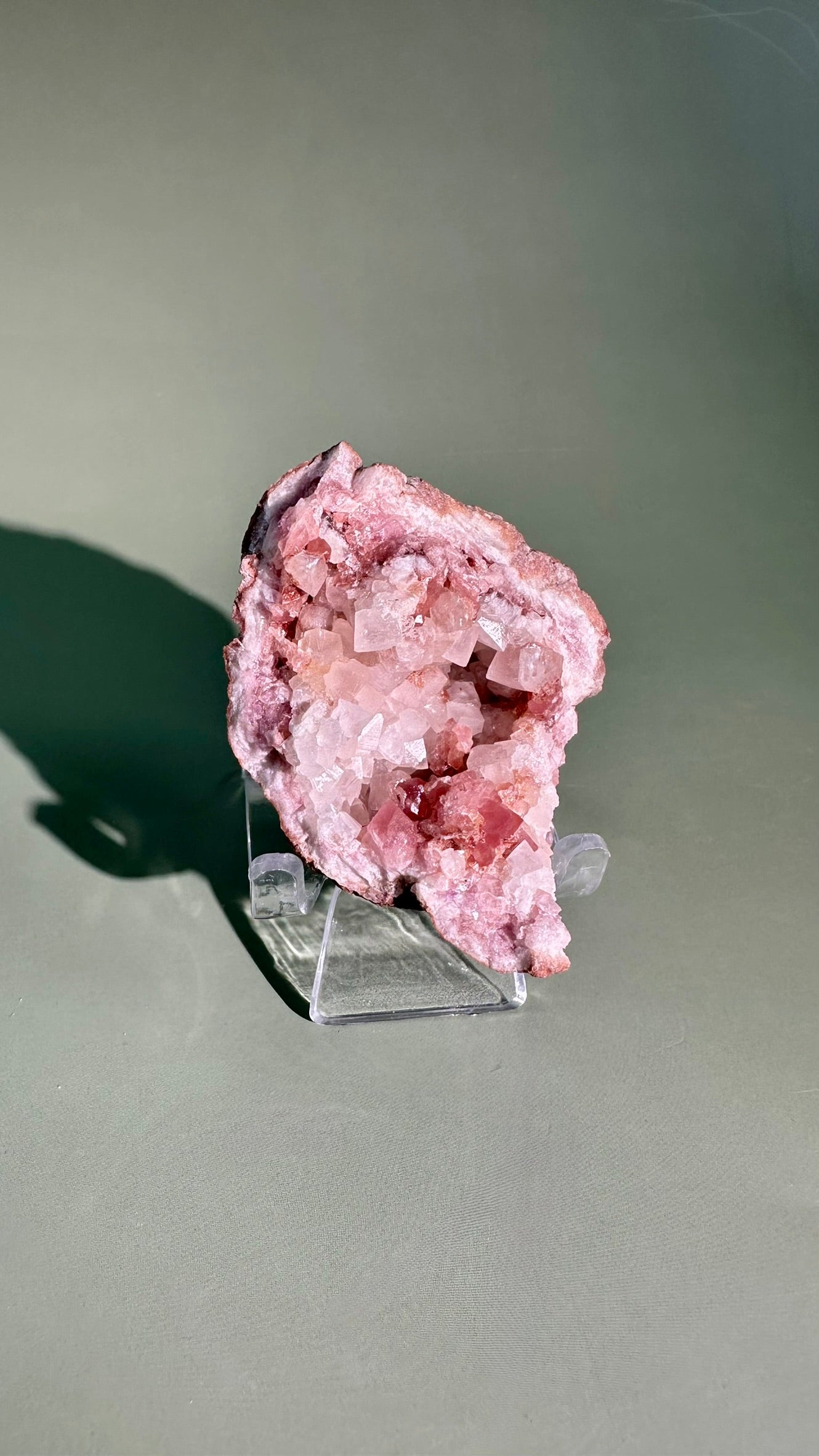 Pink Amethyst Geode Cluster – Option I