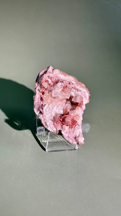 Pink Amethyst Geode Cluster – Option I