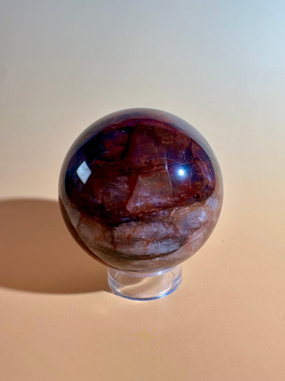 Fire Quartz Sphere – Option B | Strength, Vitality & Positive Energy