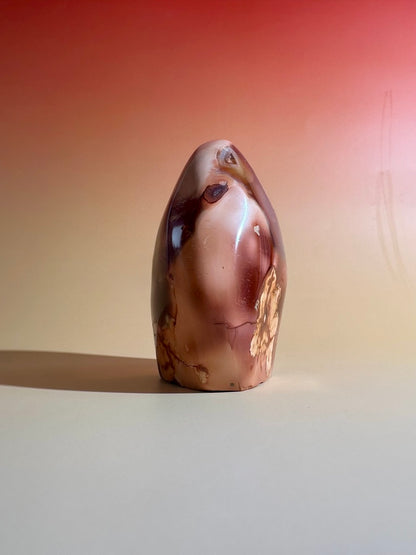 Carnelian Orca Agate Standing Freeform – Option D | Empowerment, Resilience & Collector Crystal