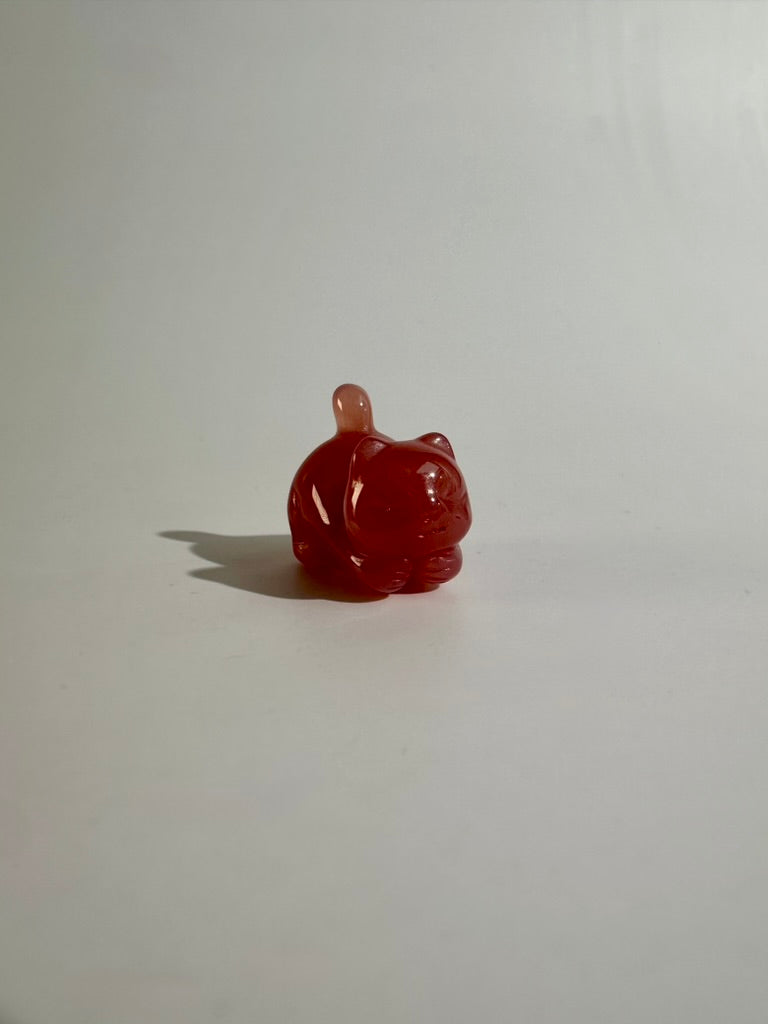 Mini Yanyuan Agate Stretching Kitty | Crystal Cat